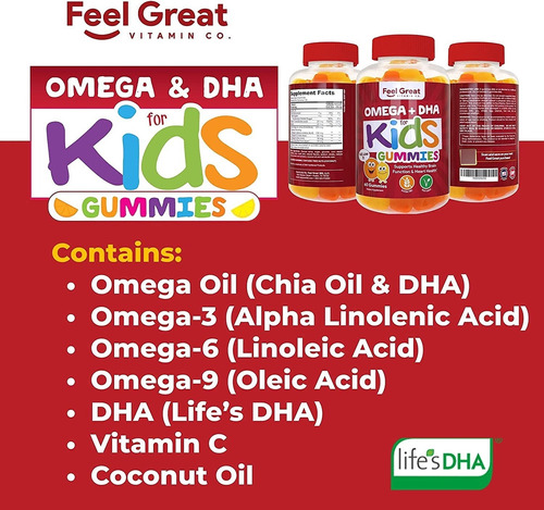 Feel Great Vitamin Co. Complete Dha Gummies For Kids | With