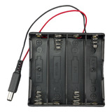 Porta Batería 18650 X4 Con Conector Jack 5.5x2.1mm