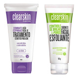 Kit Clearskin Loção Facial Acne+sab.liquido Esfoliante Face