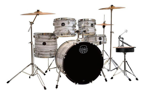 Bateria Mapex Prodigy White Wood Grain Pdg5245tfi + Banco