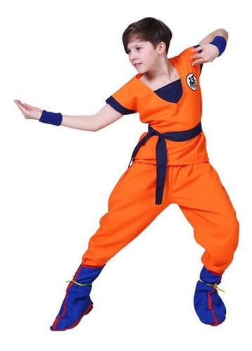 6 Piezas Dragon Ball Son Goku Kakarotto Traje De Cosplay Niñ