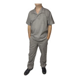 Conjunto Brim Calça E Camisa Manga Curta Uniforme Trabalho