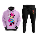 Conjunto De Moletom Sublimado Infantil Desenho Minnie Fofa 