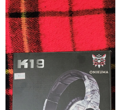 Headset Gamer Onikuma K19 Camuflagem Branca Com Luz  Rgb Led