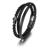 Zysta Pulsera Cruzada Para Hombre Pulsera De Cuero Cruzada D