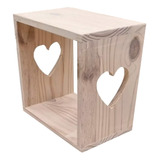 Cubo Estante  Flotrante  30x30x20 Corazon Mundopino  