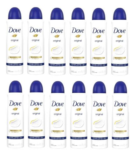 Desodorante Dove Aerosol Original 150 Ml Pack X 12 Unid