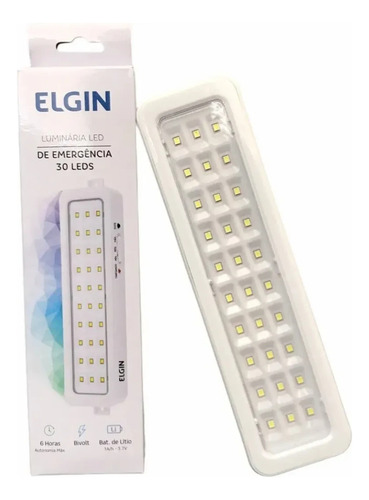 Kit 5 Luminárias De Emergência 30 Leds 2w Bivolt Elgin