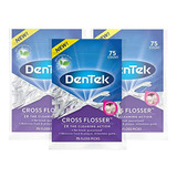 Dentek Cross Flosser Floss Picks, X-shaped Floss Hugs Teeth,