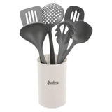 Set 6 Utensilios Nylon Hudson Holder Plastico Cocina Bz3