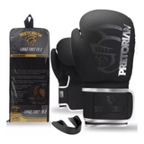 Luva Boxe Muay Thai First Fx2 Pretorian Preto Prata + Bolsa