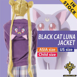 Chamarra Mrhallcos Anime Cosplay Sailor Moon Black Cat Luna