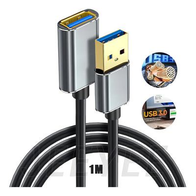 Cable Usb Cable Usb A Usb Cable Extensión Usb 3.0 Macho A Hembra 1 Metros De Alta Velo 5gbp Color Girs Jeeyee | MercadoLibre