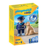 Playmobil 123 Policia Figura Con Perro Mascota 70408 Ed