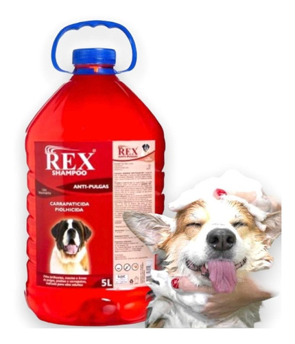 Shampoo P/ Cachorros 5l Livres De Pulgas Carrapatos Sarnas 