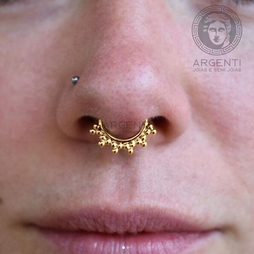 Piercing Bolinha Aço Septo Helix Argola Orelha Nariz