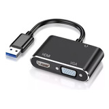 Cable Adaptador Convertidor De Audio Usb3.0 A Hdmi Vga 1080p