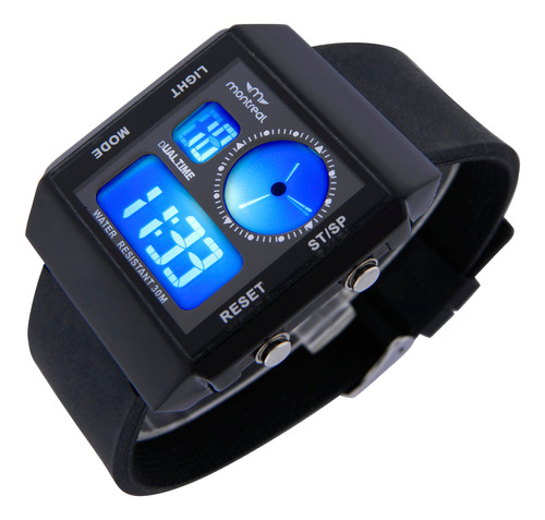 Reloj Montreal Digital Ml1688 Hora Dual Crono Alarma Luz