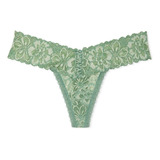 Panty Tanga Con Encaje Lace-up Victoria´s Secret Verde M