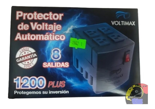 Regulador De Voltaje 1200va Voltimax - 8 Tomas Protegidas