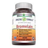 Bromelina 500mg Enzima Digestiva (120 Tabletas) Americano