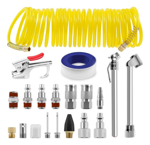 Kit Accesorios Aire Para Compresor Con Manguera,20 Piezas