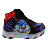 Tenis Para Niños Sonic Luces Led Bota Botin The Hedgehog 