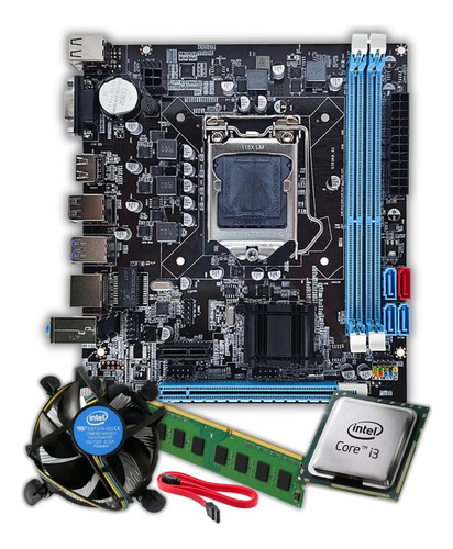 Kit Upgrade Core I3 + Placa Mãe Lga 1155 B75 4gb Ddr3 Novo