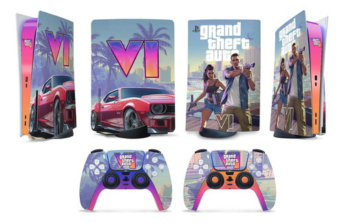 Skin Para Ps5 Adesivo Gta Vi 6 B Premium | Parcelamento sem juros