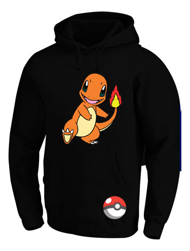 Sudadera Pokemon Clasica Personaje Charmander (amigo De Ash)