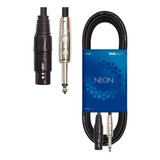 Cable Kwc Profesional Neon 110 Cannon Plug 6 Metros