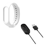 Cabo Usb Carregador Mi Band 4  + Pulseira Emborrachada 