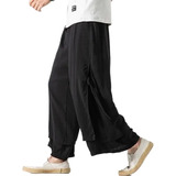 Pantalones De Kung Fu Pant Arts Para Hombre, De Lino, Estilo