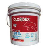 Cloro Al 91% Para Piscina, Linea Cloridex Balde X4kg