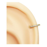 Piercing Helix Aço Cirúrgico Gold Articulado Pedra Lapidada
