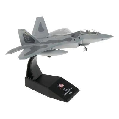Jet F-22 Raptor Escala 1:100 Aerospacedepot Modelo Mxsbb-001 Coleccionista Gris