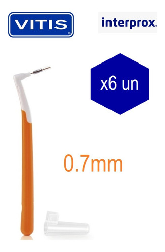 Cepillo Interprox Plus 0.7mm Pack X6 Unidades