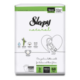 Pañales Sleepy Natural Bamboo Talla M (4-9kg) Nº3, 68 Un.