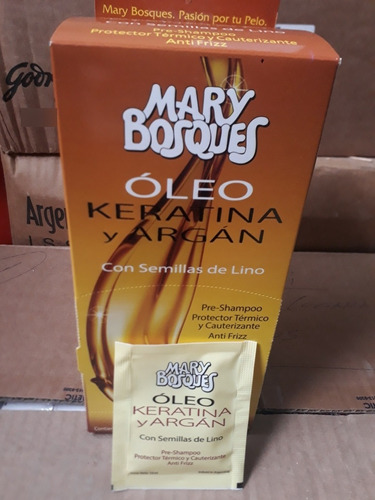 Oleo Keratina Y Argan Con Semillas De Lino Mary Bosques  X36