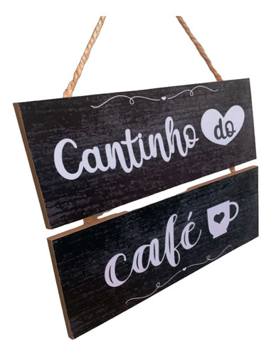 Frase Decorativa Cantinho Do Café Mdf 6mm
