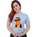 Polera Dama Estampada 100%algodon Cabeza De Bad Bunny