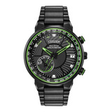 Cc3035-50e Reloj Citizen Eco Drive Hombre Negro/verde