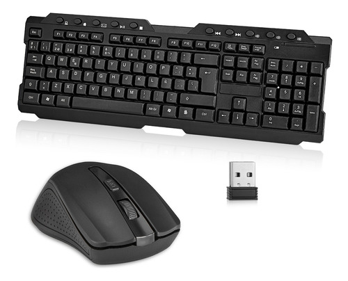 Kit Teclado Y Mouse Gamer Inalambrico Usb Portátil Para Pc