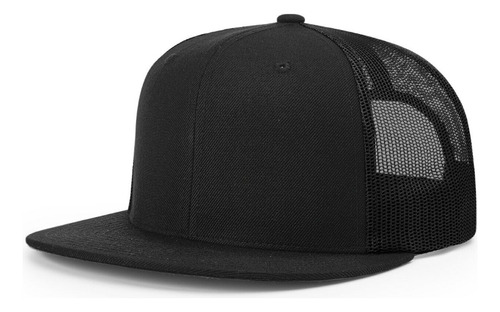 Gorra Jockey Snapback Trucker Plana Negra