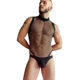 Body Masculino Red Cavado Con Cuello