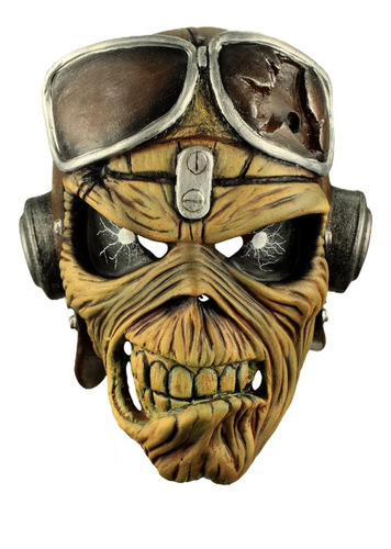 Mascara Iron Maiden Aces High Halloween Terror Color Oro
