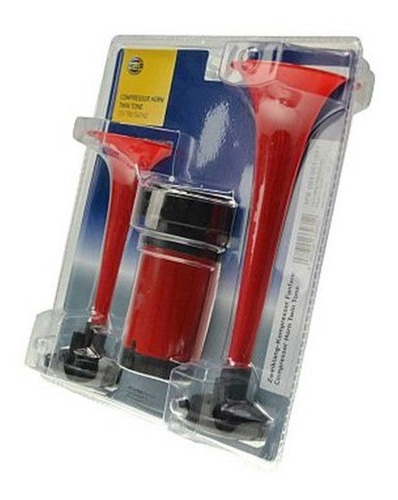 Kit Bocina Hella Aire 24v - Doble Roja - Empaque Retail