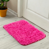 Tapete 60x40 Sala Quarto  Casa Laura Enxovais Felpudo Super Macio Shaggy Pink