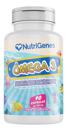 Ômega 3 Infantil Kids Importado Sabor Cereja Nutrigenes