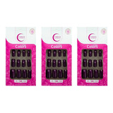 Unhas Postiças Fhaces Top Coalt Metalic Purple -kit C/3un